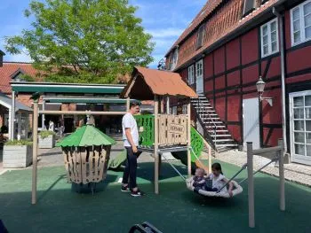 Hanok play area as a play area in a restaurant
